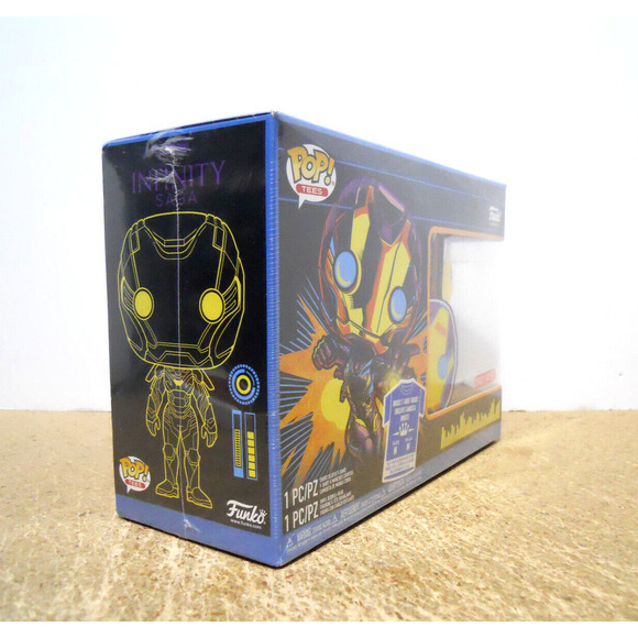 Funko POP! Tees The Infinity Saga Rescue Ironman M Tee & Bobblehead Figure NEW - Picture 3 of 4
